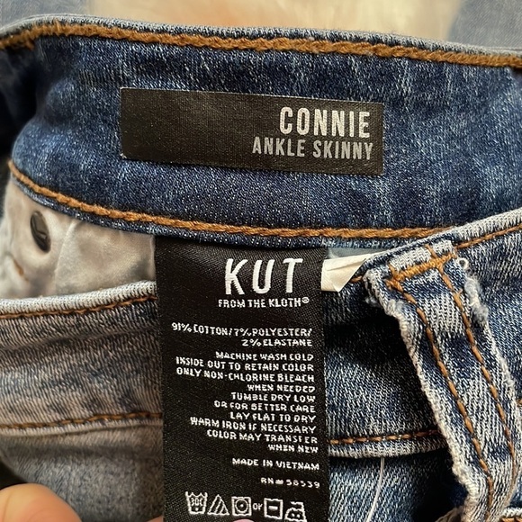 KUT From The Kloth Connie Ankle Skinny Blue Jeans - Picture 5 of 7